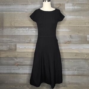 NWT Club Monaco Flared Skirt Round Neck Ribbed Sweater Dress